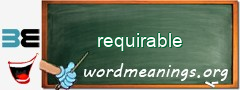 WordMeaning blackboard for requirable